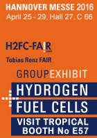 Tropical Fuel Cells Systems with Relion batteries first presentation in Hannover Fair 25-29 April