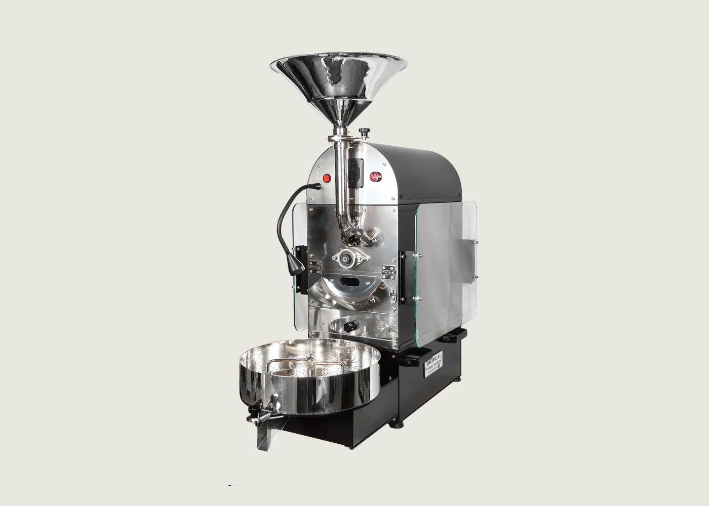 Tropical coffee roasting machine